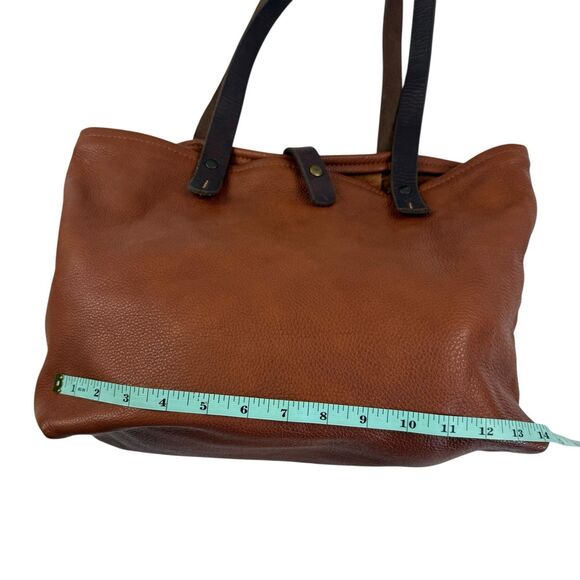 Heather Borg Italian Leather Tote Bag Pebbled Shoulder Bag - Picture 11 of 13